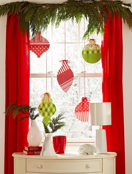 Hunter Douglas Window Treatments Kelowna | Holiday Window Decorating Ideas: Paper ornaments