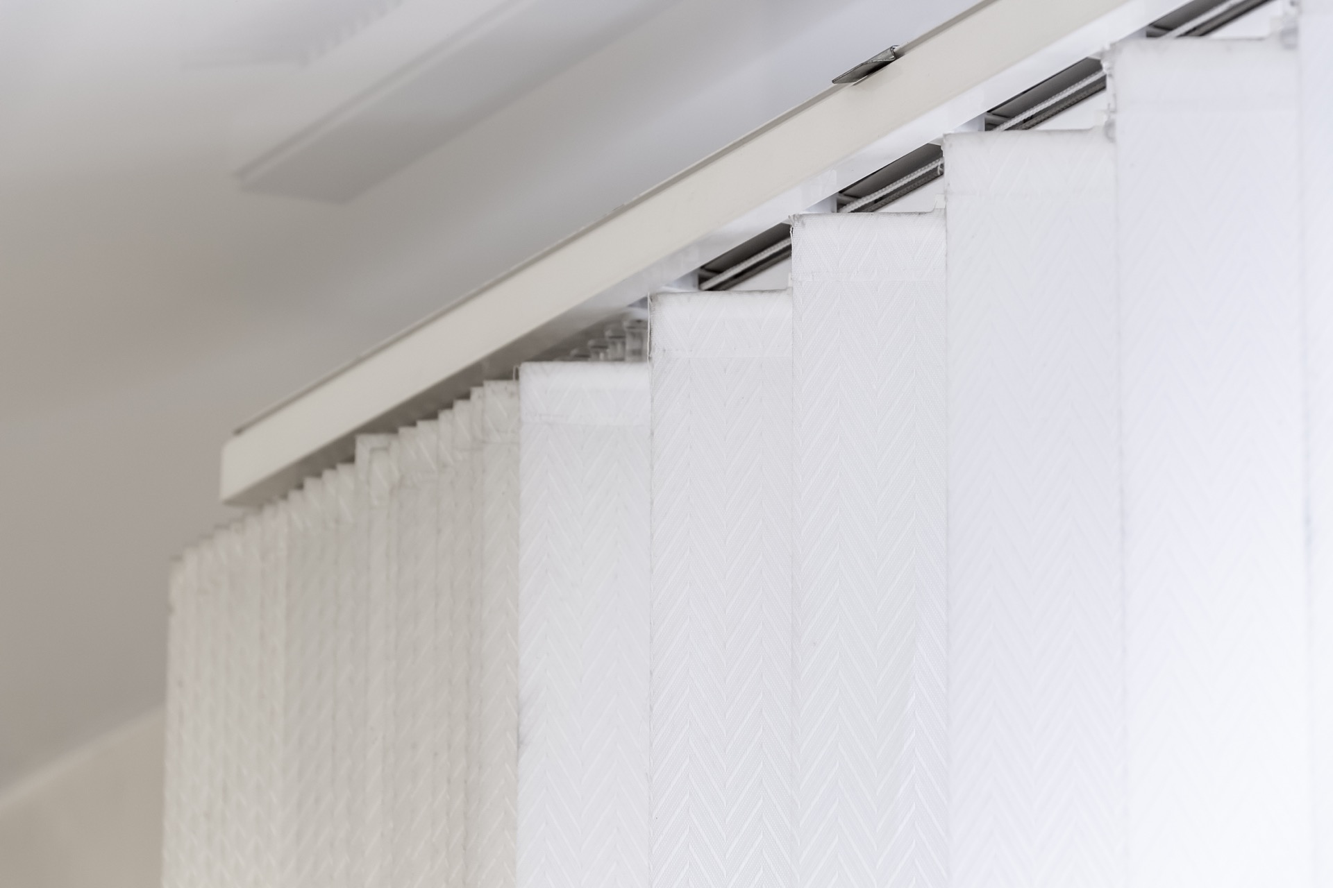 Classic vertical blinds in alignment