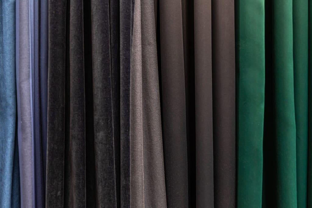 Velvet curtains for christmas