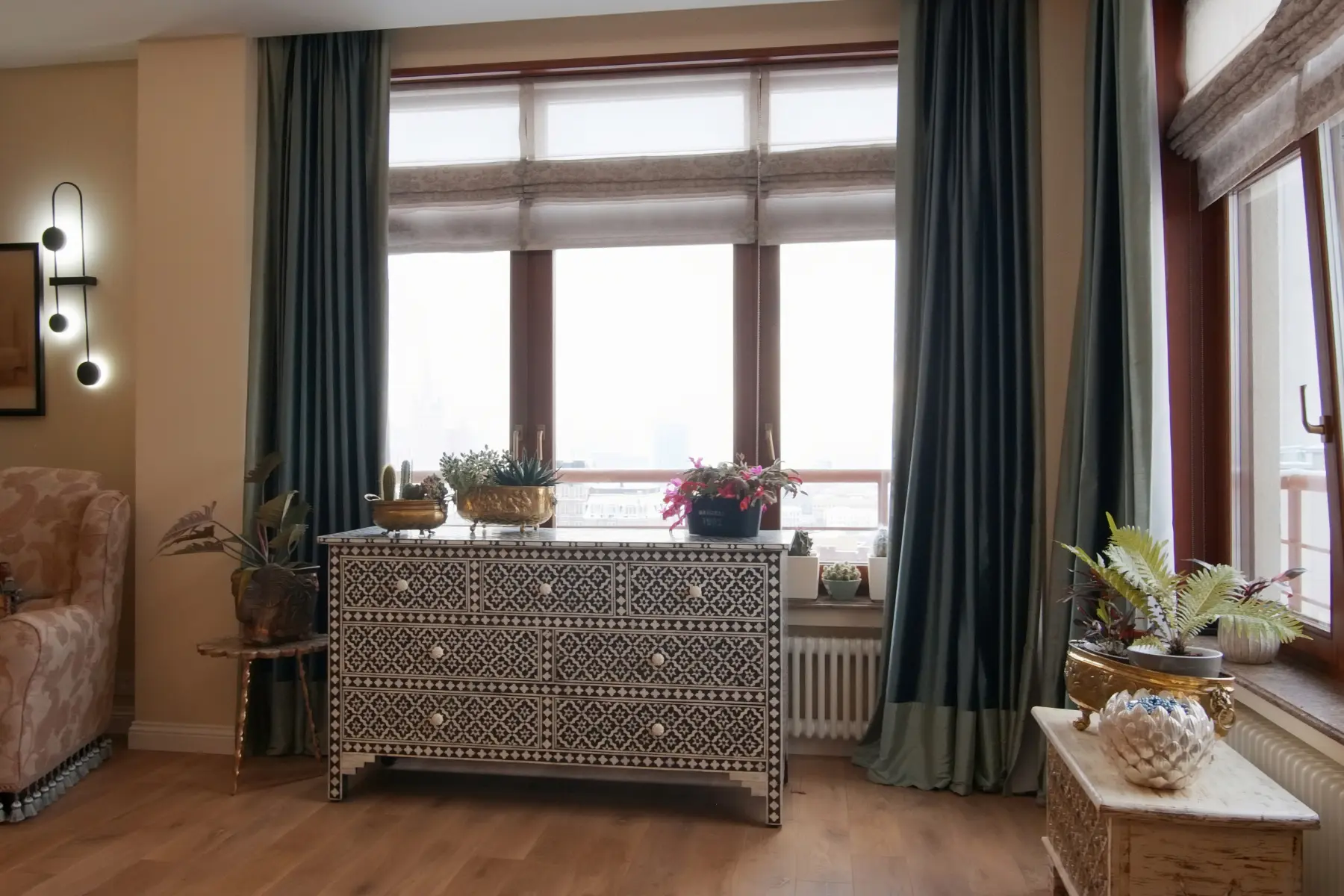 Kelowna bedroom custom drapes